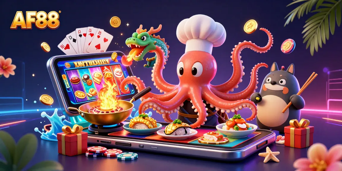 AF88 offers dynamic online gaming with vibrant characters and engaging casino elements