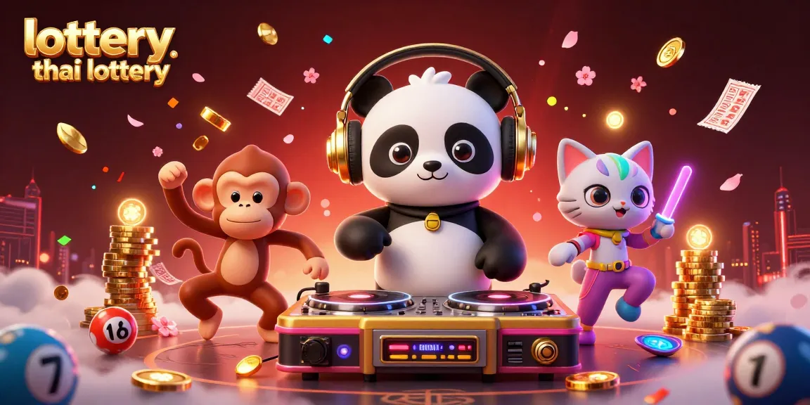 Spin and win with lottery thai lottery, featuring a vibrant 3D illustration of exciting characters and lottery elements.