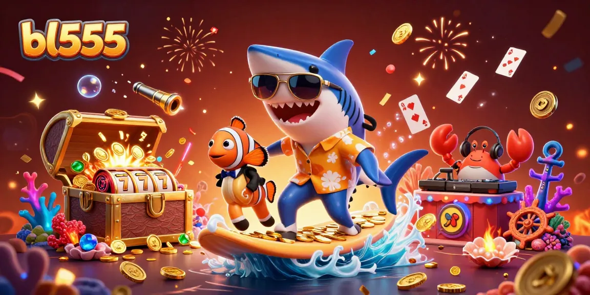 Win big at bl555 while enjoying a vibrant underwater casino adventure with fun characters.