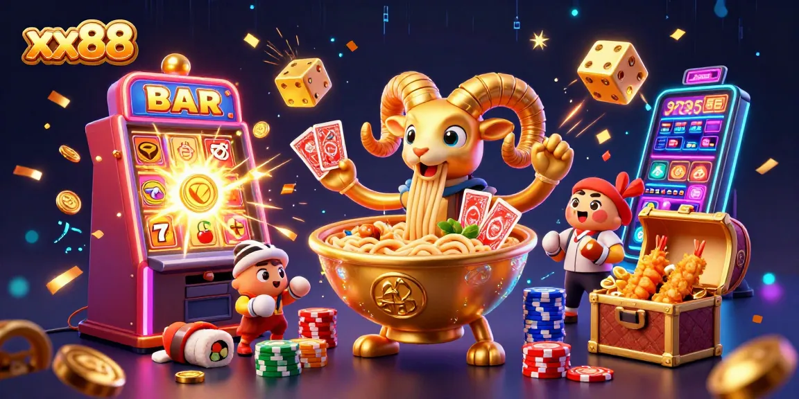 Bet on exciting games with xx88, featuring animated characters and vibrant casino elements.