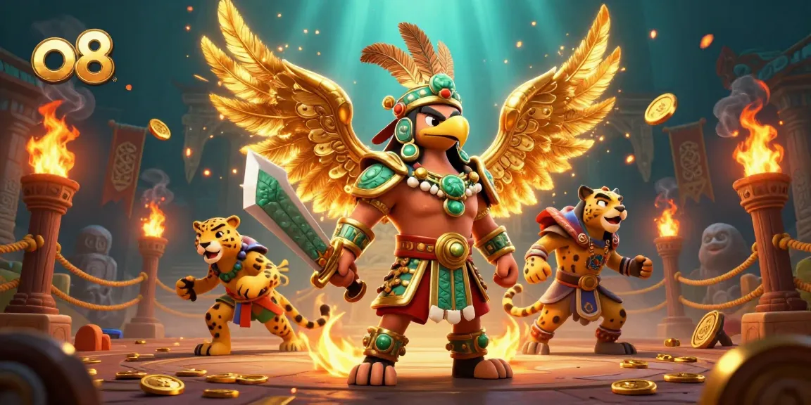 Engage with thrilling o8 gameplay as mythical warriors battle in an immersive casino arena.
