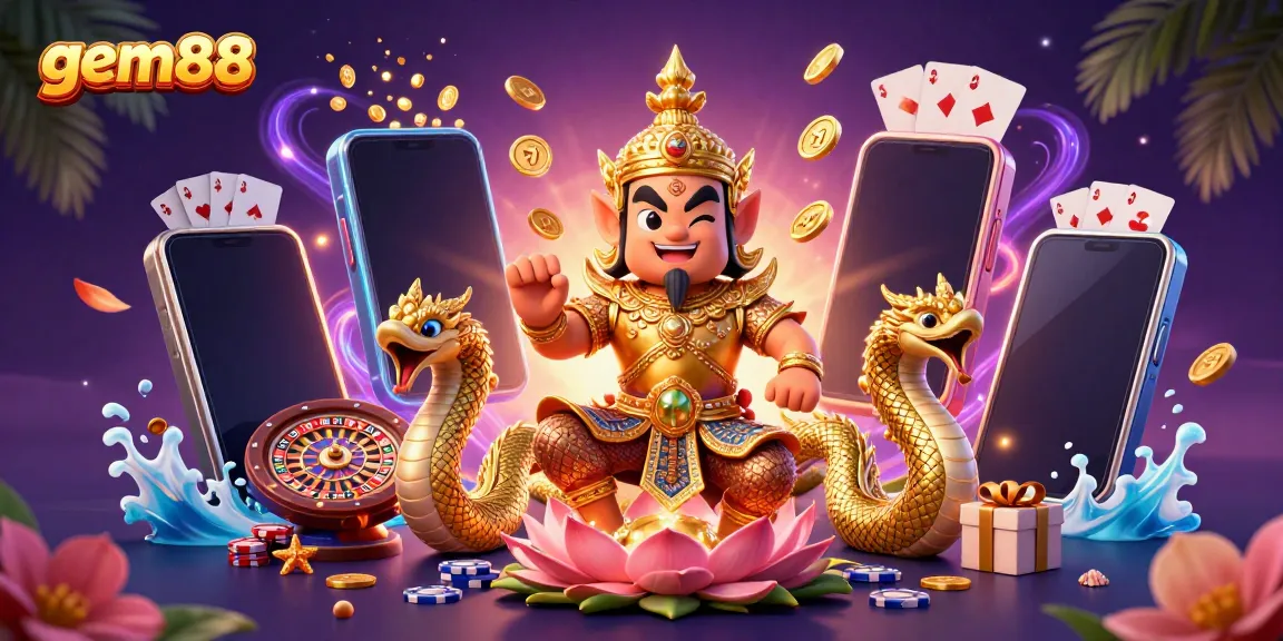 Engage in thrilling casino action with gem88 featuring vibrant slot games and cheerful guardian.
