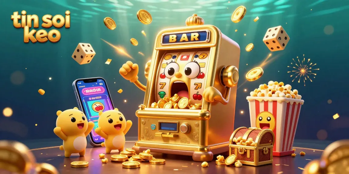 Experience tin soi keo insights in a captivating jackpot scene with golden slot machines celebrating victory.