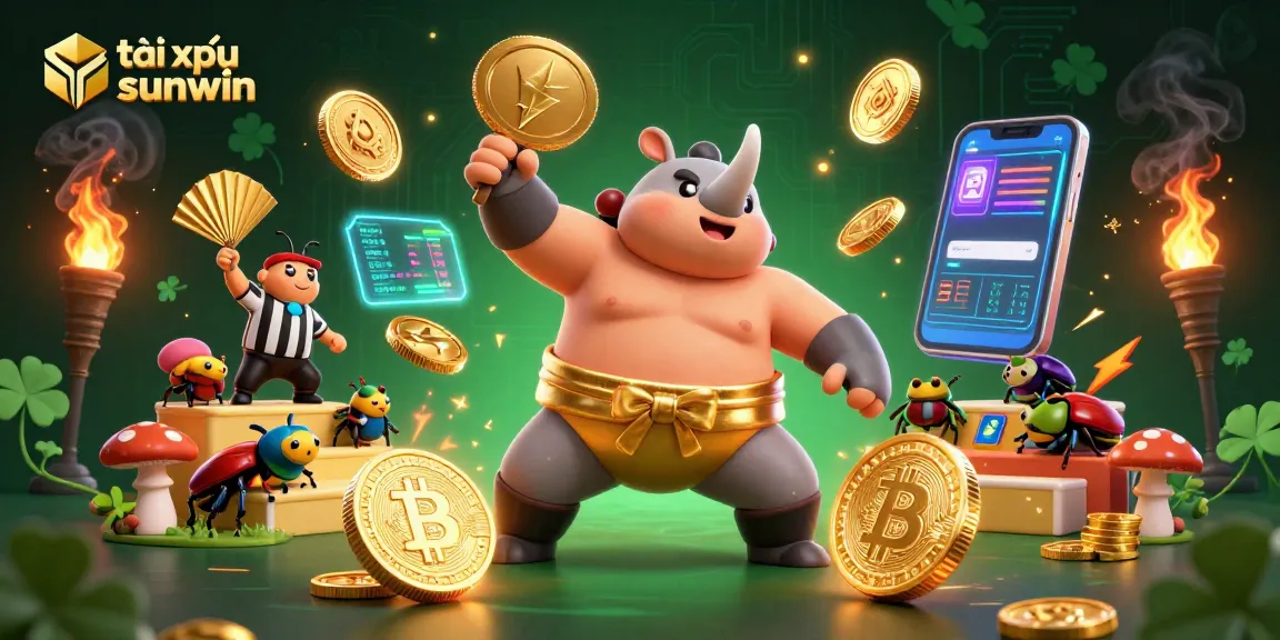 Engage in exciting tài xỉu sunwin gameplay with vibrant 3D characters and crypto elements.