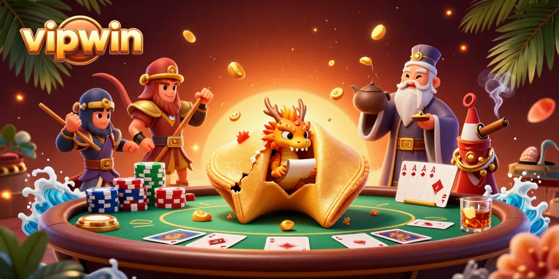 Experience the thrilling world of vipwin with vibrant poker elements and enchanting characters.