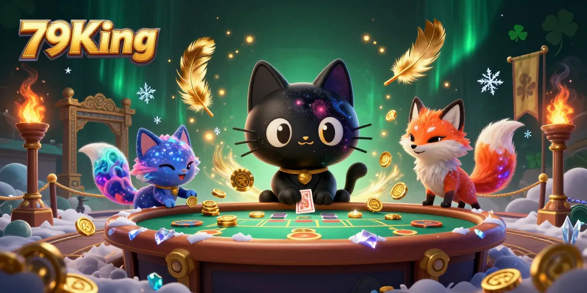 Experience thrilling gameplay with 79King at a cosmic casino, featuring vibrant characters and dynamic game elements.