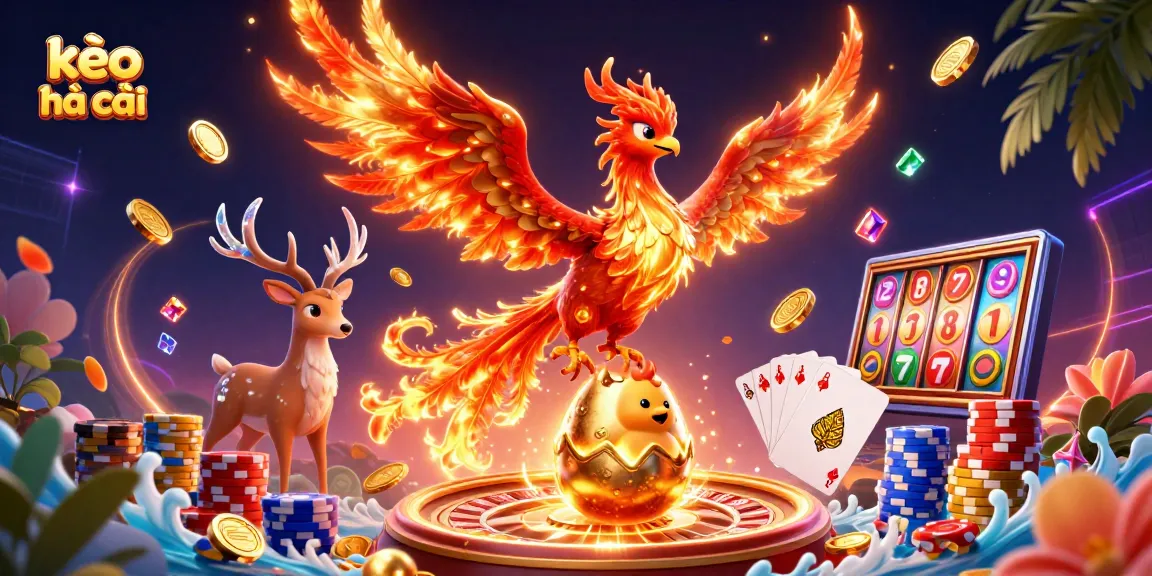 Engage with kèo nhà cái by exploring the vibrant gaming scene featuring phoenixes and casino elements.