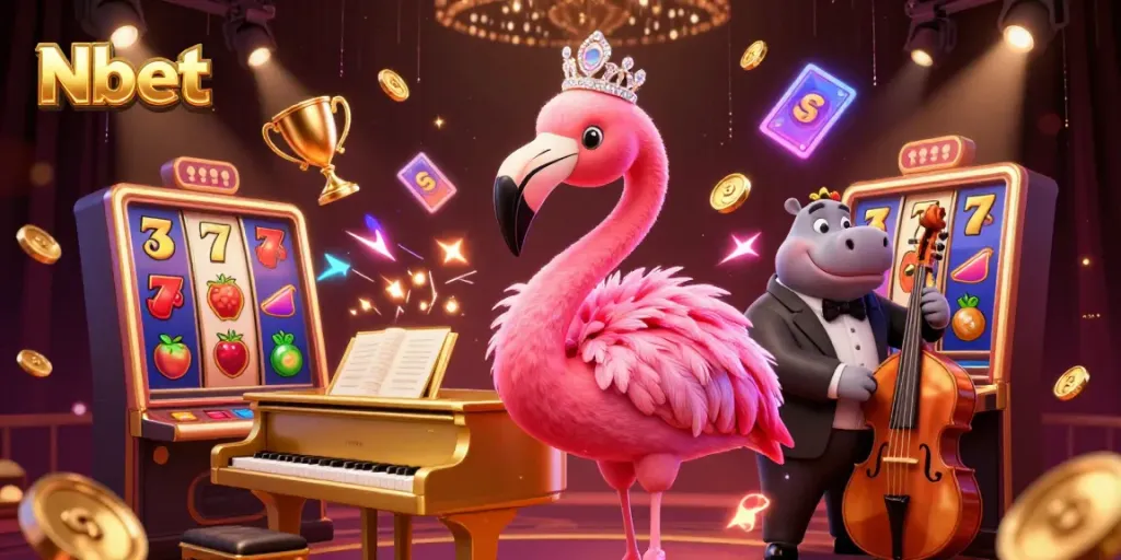 Play exciting slots and enjoy casino ambiance with Nbet's engaging 3D illustrations.
