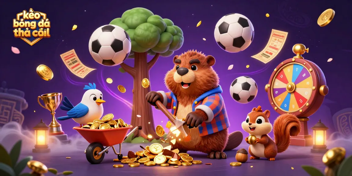 Experience sports betting excitement with kèo bóng đá nhà cái in this vibrant 3D illustration.