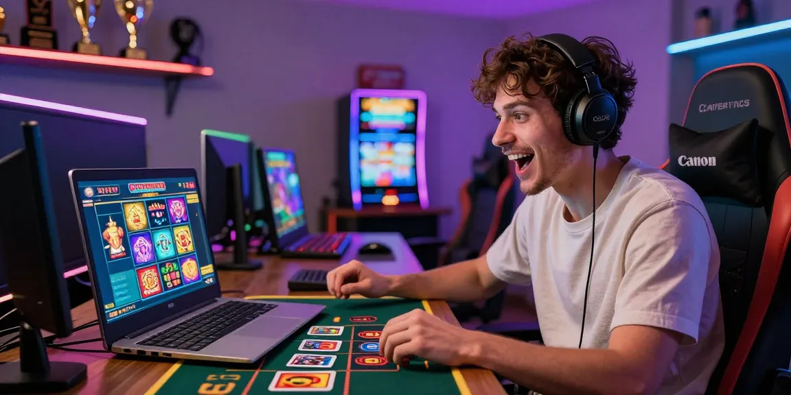 Engaged player enjoying BL555 online gambling experience with vibrant gaming options and modern atmosphere.