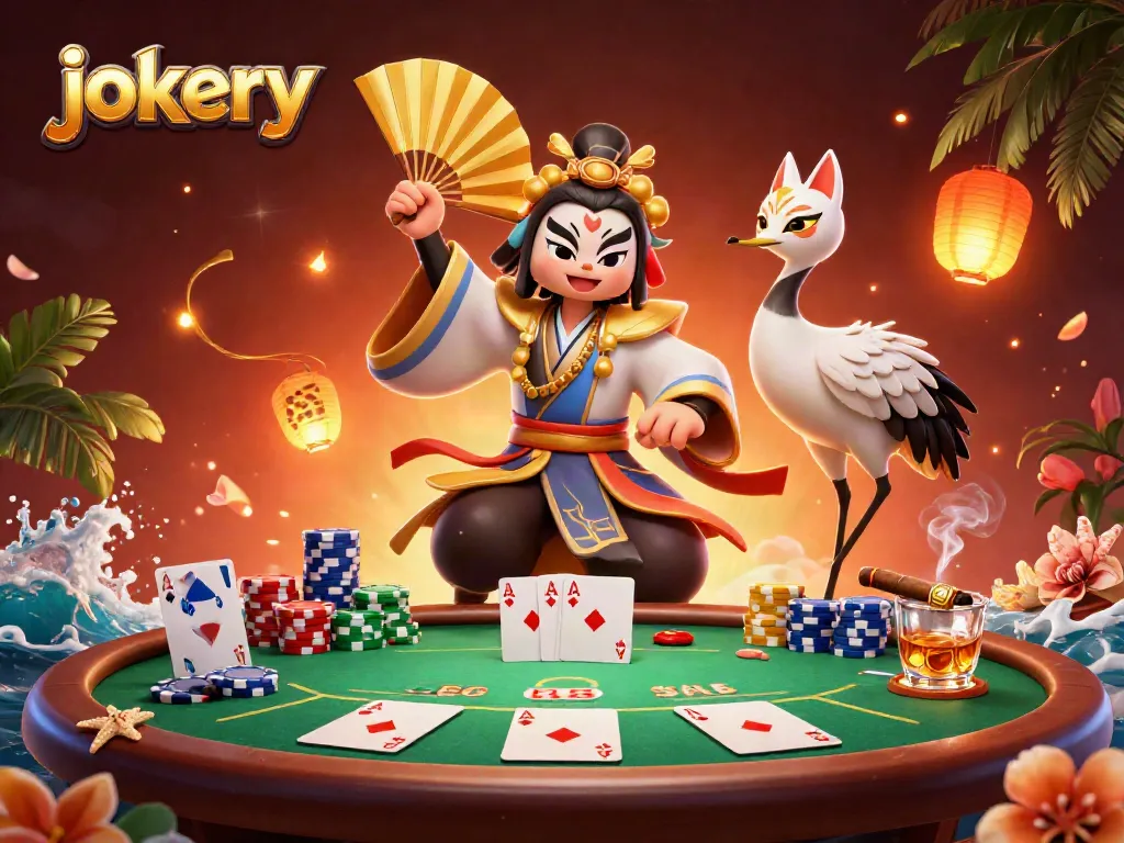 Experience the excitement of jokery gameplay with vibrant poker elements and dynamic characters.