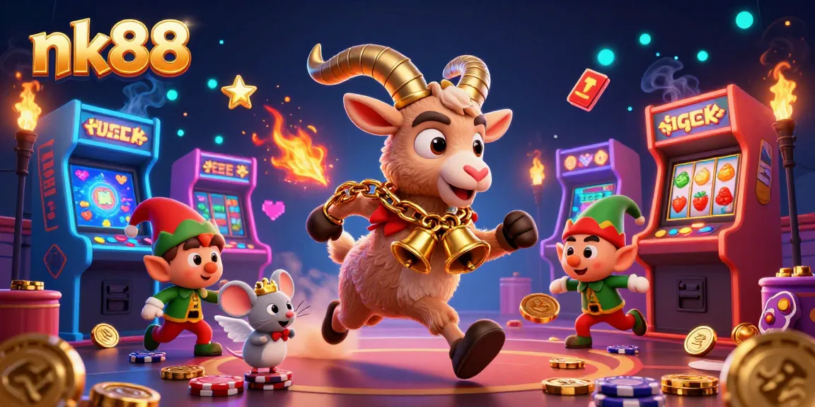 Experience thrilling games at nk88, featuring 3D casino elements and engaging characters in a dynamic gambling scene.
