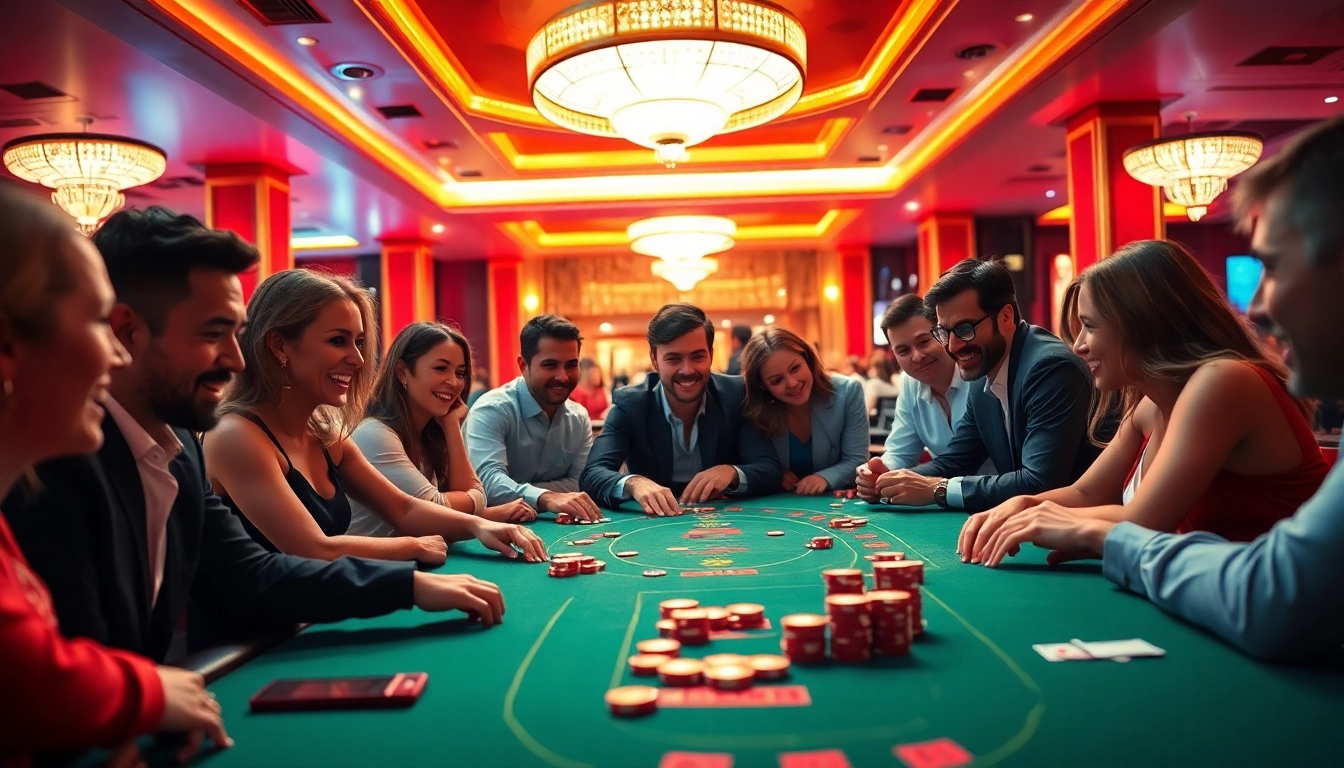 Spieler genießen die spannenden casinospiele in einem eleganten Casino-Ambiente