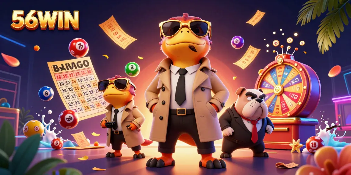 Experience 56WIN's thrilling casino vibe as cartoon raptors charm their way into VIP areas.