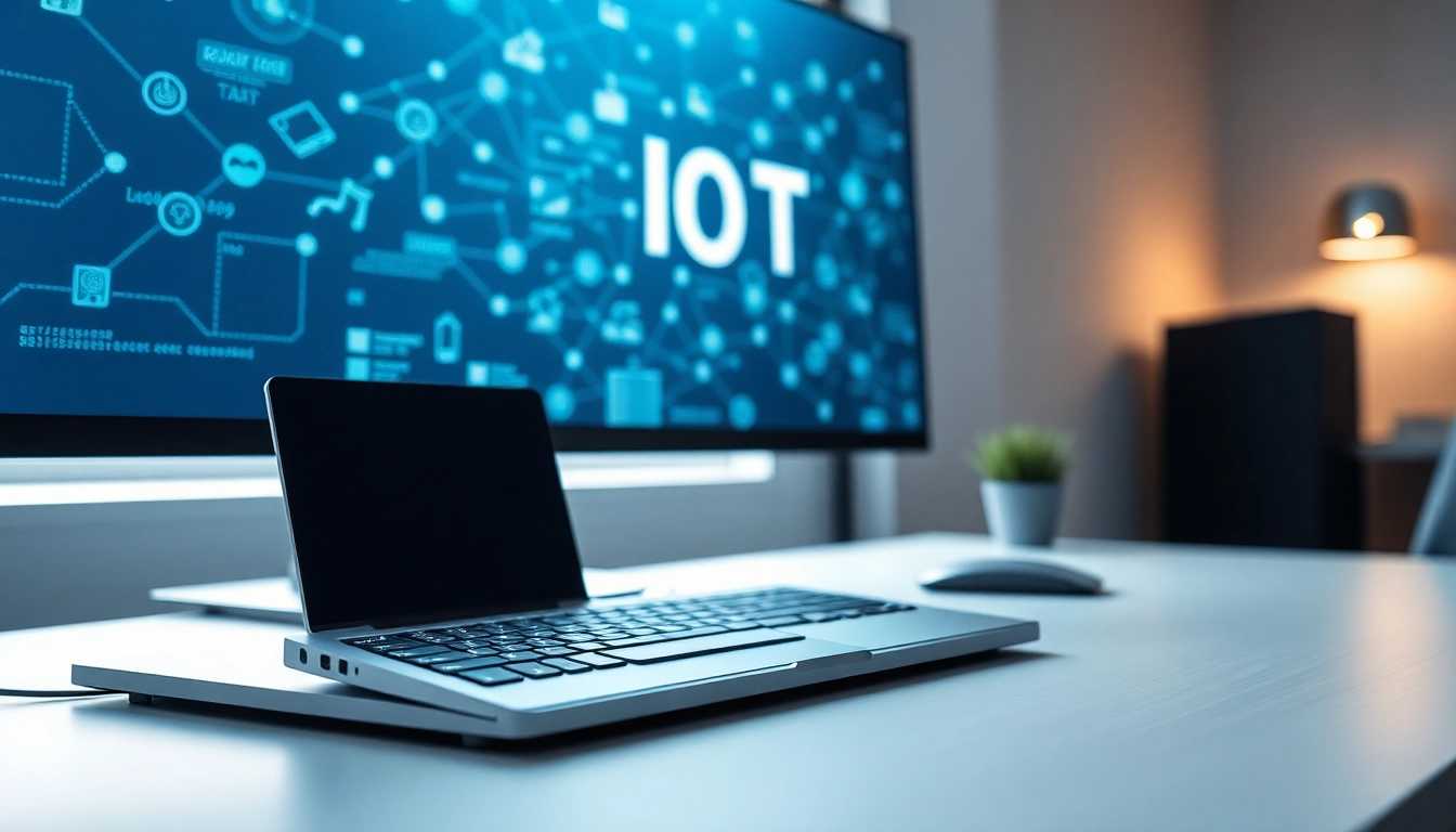 Windows Enterprise IoT 2024 Produktschlüssel auf einem modernen Schreibtisch in einem High-Tech-Büro.