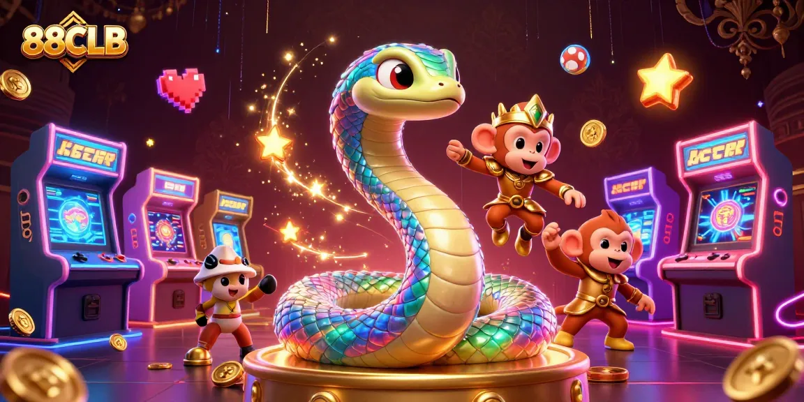 Experience 88CLB's magical atmosphere with vibrant elements and thrilling features in this 3D casino illustration.