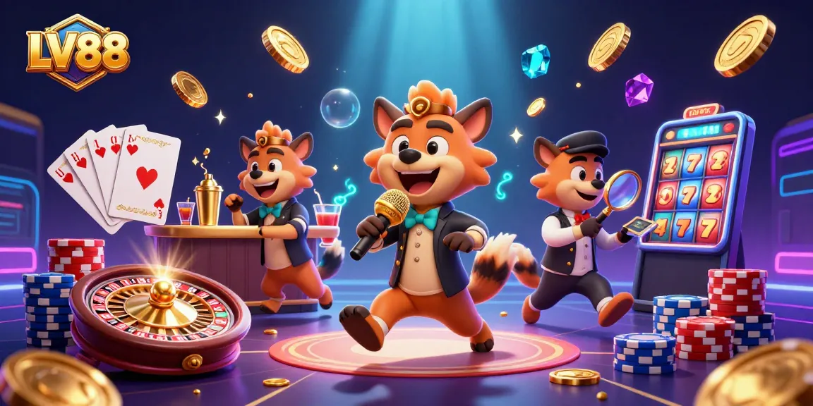Players enjoy slots and games at the vibrant LV88 casino, exploring exciting opportunities.