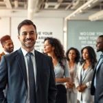 Headhunter Schweiz berät Bewerber in einem modernen Büro.