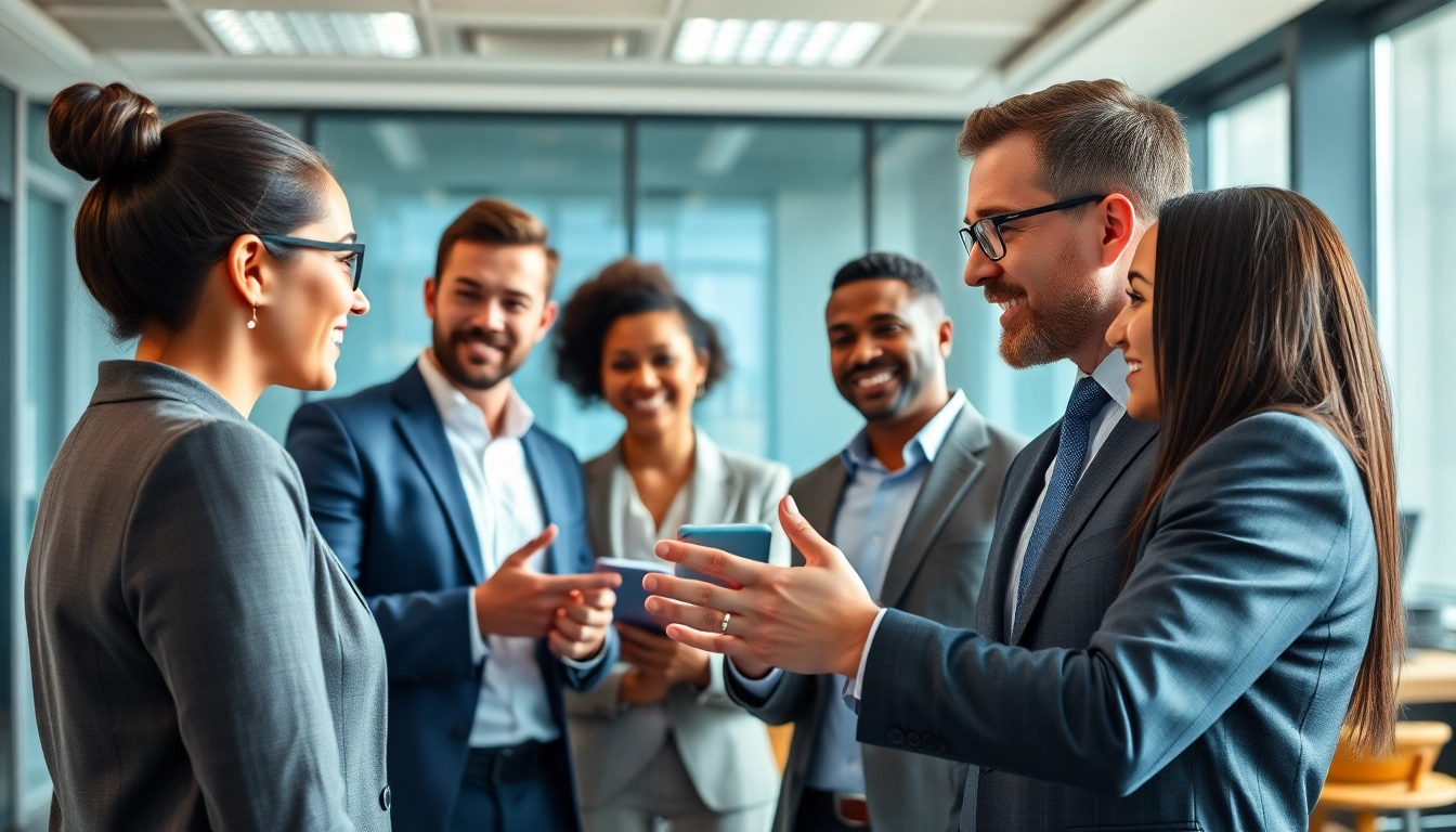 Headhunter IT Beratung mit IT-Profis in einem modernen Büro.