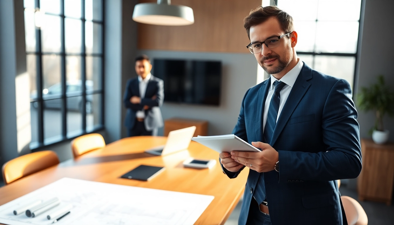 Headhunter Ingenieure führen ein Vorstellungsgespräch in einem modernen Büroumfeld.