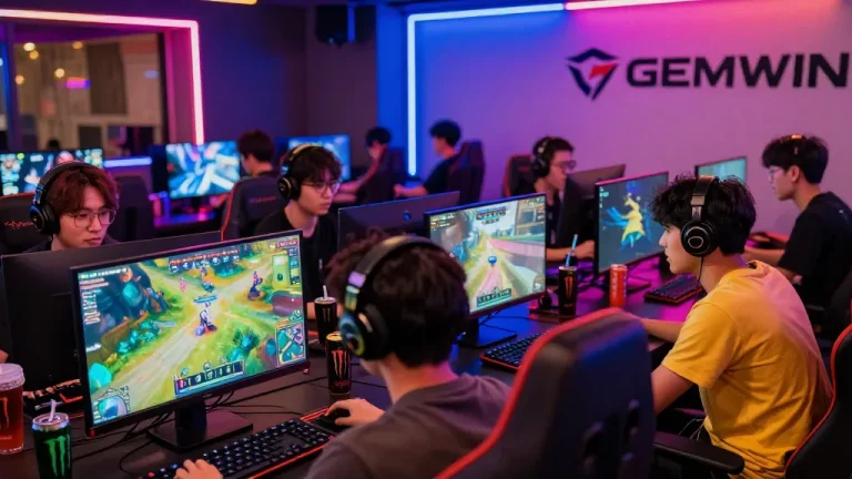 Players enjoying exciting gaming sessions at GEMWIN, showcasing vibrant gaming atmosphere and online entertainment.